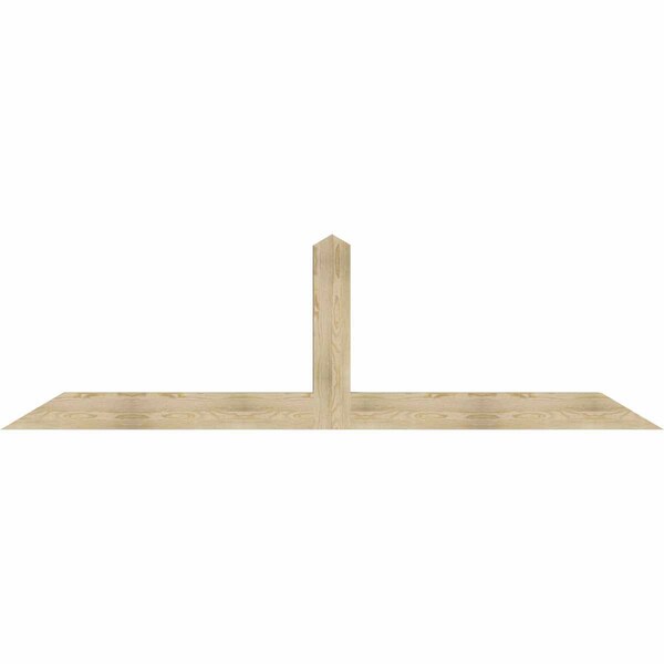 Ekena Millwork Portland Rough Sawn Timber Gable Bracket, Douglas Fir, 108"W x 31 1/2"H x 4"D x 6"F, 7/12 Pitch GBW108X31X0406POR00RDF - main